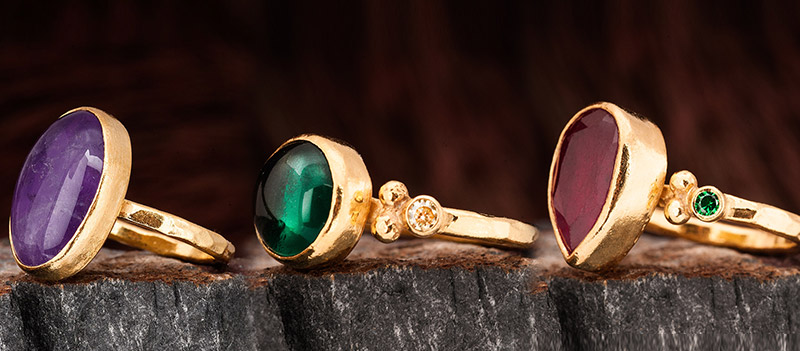 doğal taşlı gümüş yüzük