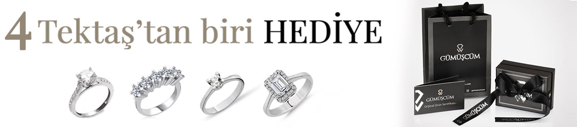 tek taş hediyeli